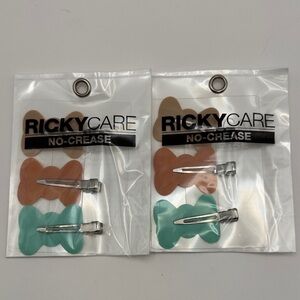 Ricky Care No-Crease Bow Hair Clips Set Bundle(2pk) NEW